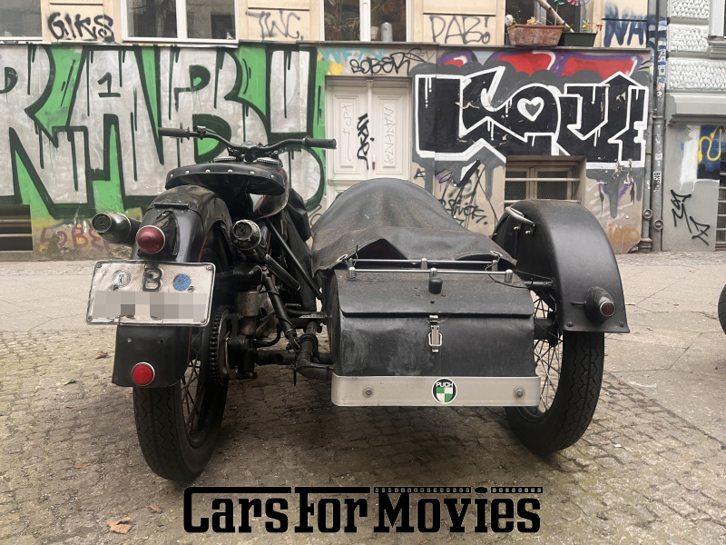 CarsForMovies | Puch TF 250  1953 Österreich Schwarz Schwarz Zivilfahrzeug Motorrad Berlin 7629 beiwagen gespann